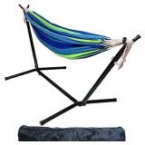BalanceFrom Double Hammock with Space Saving Steel Stand and Portable Carrying Case, 450-Pound Capacity