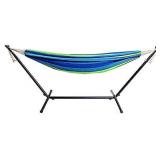 BalanceFrom Double Hammock with Space Saving Steel Stand and Portable Carrying Case, 450-Pound Capacity