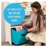 Kids Bookshelf with 2 Extra Large Cube Toy Organizers & 4 Sling Shelves Space-Saving Book Rack for Kids Bedroom Decor The Perfect Toy and Book Storage for Toddlers, Boys & Girls