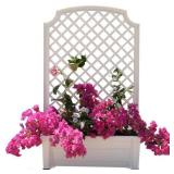 Exaco 1.416 White Calypso Planter with Trellis