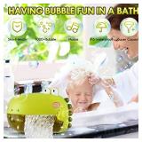 Lehoo Castle Bath Toys,Toddler Bath Bubble Machine Bathtub Toy Dinosaur,250ML Capacity,12 Childrens Songs, Bathtime Shower Bath Wall Toy Bubble Maker, Gift for Kids