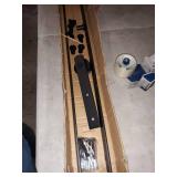 HomLux 10ft Heavy Duty Sturdy Sliding Barn Door Hardware Kit, Single Door-Smoothly and Quietly, Easy to Install and Reusable - Fit 1 3/8-1 3/4" Thickness & 60" Wide Door Panel, Black(I Shape Hanger)