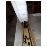 HomLux 10ft Heavy Duty Sturdy Sliding Barn Door Hardware Kit, Single Door-Smoothly and Quietly, Easy to Install and Reusable - Fit 1 3/8-1 3/4" Thickness & 60" Wide Door Panel, Black(I Shape Hanger)