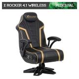 X Rocker, 5152301, Trident Pedestal 4.1 Wireless, 28 x 25 x 40, Black/Gold