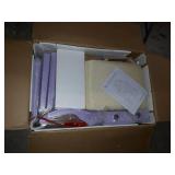 Roundhill Furniture Moniys Wood Moniya Makeup Vanity Table and Stool Set, Purple