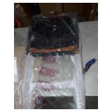 HomePop Parsons Leatherette Counter Height Chair 24-Inch, Black Faux Leather