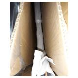 HomePop Parsons Leatherette Counter Height Chair 24-Inch, Black Faux Leather