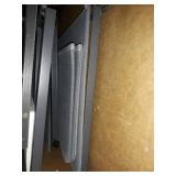 mlmDesign Tall Dresser Storage Chest - Sturdy Steel Frame, Wood Top & Handles, Easy Pull Fabric Bins, Organizer Unit for Bedroom, Entryway, Closet, Textured Print, 5 Drawers - Light Gray/Matte Gray