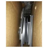 mlmDesign Tall Dresser Storage Chest - Sturdy Steel Frame, Wood Top & Handles, Easy Pull Fabric Bins, Organizer Unit for Bedroom, Entryway, Closet, Textured Print, 5 Drawers - Light Gray/Matte Gray