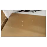 QZFH Invisible Ceiling Fan with Light, Remote Control LED Dimmable lighting Modes, 3 Wind Speeds, Semi Flush Mount 24 inch 40W Low Profile Enclosed Blade Mute Fan Lights for Kitchen, Living Bed Room