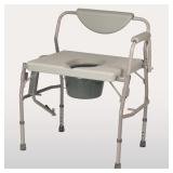 Homecraft-52327 Deluxe Bariatric Drop Arm Commode, Strong, Sturdy, Durable, Safe, Spacious, and Padded Commode Designed for Patients Who Struggle with Obesity Up to 1000 Pounds, Easy-to-Assemble