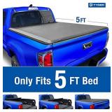 Tyger Auto T1 Soft Roll Up Truck Bed Tonneau Cover for 2005-2015 Toyota Tacoma Fleetside 5