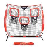 GoSports 6â x 6â Football Training Target Net Improve QB Throwing Accuracy â Includes Foldable Bow Frame and Portable Carry Case