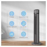 PELONIS Oscillating Tower Fan with Remote Control 40ââ Quiet Stand Up Fan with 3 Speed Settings and 3 Modes 15-Hour Timer LED Display for Bedroom Home Office Use, Black