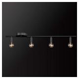 Globe Electric 59968 Monroe 4-Light Slim Profile Track Lighting, Matte Black