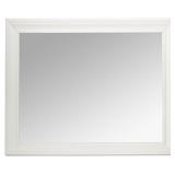 MCS 21.5x27.5 Inch Rectangular Wall Mirror, 26.5x32.5 Inch Overall Size, White (20453)
