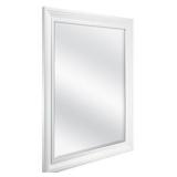 MCS 21.5x27.5 Inch Rectangular Wall Mirror, 26.5x32.5 Inch Overall Size, White (20453)