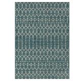 JONATHAN Y Ourika Moroccan Teal/Gray 3 ft. 1 in. x 5 ft. Geometric Textured Weave Indoor/Outdoor Area Rug JONATHAN Y Ourika Moroccan Teal/Gray 3 ft. 1 in. x 5 ft. Geometric Textured Weave Indoor/Outdoor Area Rug
