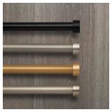 Serena Adjustable 48"-86" Curtain Rod with Cap Finials Serena Adjustable 48"-86" Curtain Rod with Cap Finials