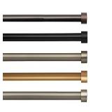 Serena Adjustable 48"-86" Curtain Rod with Cap Finials Serena Adjustable 48"-86" Curtain Rod with Cap Finials
