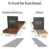 BAOBAB WORKSHOP Wood Floating Shelves Set of 2 - Rustic Shelf 24 inch - Made in Europe - Wide Wooden Wall Shelves for Living Room Bedroom Kitchen Bathroom Farmhouse - Walnut Color - 24" x 6.7" BAOBAB WORKSHOP Wood Floating Shelves Set of 2 - Rustic Shelf 24 inch - Made in Europe - Wide Wooden Wall Shelves for Living Room Bedroom Kitchen Bathroom Farmhouse - Walnut Color - 24" x 6.7"