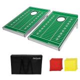 GoSports Football Cornhole Bean Bag Toss Game Set GoSports Football Cornhole Bean Bag Toss Game Set
