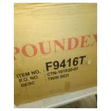 Poundex Upholstered Platform Bed, Twin Poundex Upholstered Platform Bed, Twin
