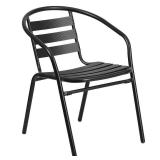 Flash Furniture Metal Restaurant Stack Chair with Aluminum Slats Flash Furniture Metal Restaurant Stack Chair with Aluminum Slats
