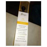 Kenney Weaver 1" Outdoor Window Curtain Rod, 72"-144", Black Kenney Weaver 1" Outdoor Window Curtain Rod, 72"-144", Black