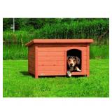 TRIXIE Pet Products Natura Classic Dog House, Flat Hinged Roof, Adjustable Legs, Brown, Small-Medium TRIXIE Pet Products Natura Classic Dog House, Flat Hinged Roof, Adjustable Legs, Brown, Small-Medium