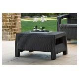 Keter Corfu Coffee Table Modern All Weather Outdoor Patio Garden Backyard Furniture, Graphite Keter Corfu Coffee Table Modern All Weather Outdoor Patio Garden Backyard Furniture, Graphite