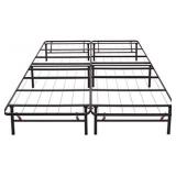 Amazon Basics Foldable, 14" Black Metal Platform Bed Frame with Tool-Free Assembly, No Box Spring Needed - California King Amazon Basics Foldable, 14" Black Metal Platform Bed Frame with Tool-Free Assembly, No Box Spring Needed - California King