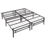 Amazon Basics Foldable, 14" Black Metal Platform Bed Frame with Tool-Free Assembly, No Box Spring Needed - California King Amazon Basics Foldable, 14" Black Metal Platform Bed Frame with Tool-Free Assembly, No Box Spring Needed - California King