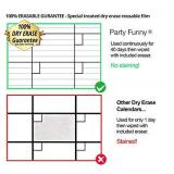Dry Erase Monthly Large White Board Wall Calendar, 38" x 50", Jumbo Laminated Erasable Month whiteboard, Huge 30 Day Planner Dry Erase Monthly Large White Board Wall Calendar, 38" x 50", Jumbo Laminated Erasable Month whiteboard, Huge 30 Day Planner