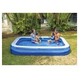 Giant Inflatable Kiddie Pool - Family and Kids Inflatable Rectangular Pool - 10 Feet Long (120" X 72" X 20") Giant Inflatable Kiddie Pool - Family and Kids Inflatable Rectangular Pool - 10 Feet Long (120" X 72" X 20")