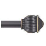 Kenney 5/8" Beckett Decorative Window Curtain Rod, 48-86", Oil Rubbed Bronze Kenney 5/8" Beckett Decorative Window Curtain Rod, 48-86", Oil Rubbed Bronze