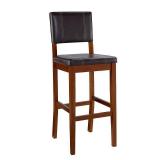 Milano Padded Barstool Upholstered Seat & Back Brown - Linon Milano Padded Barstool Upholstered Seat & Back Brown - Linon