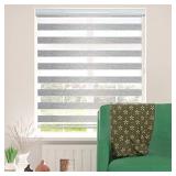 ShadesU Window Blind Dual Layer Zebra Roller Light Filtering Sheer Shades Window Treatments Privacy Light Control for Day and Night (Maxium Height 72inch) (Grey Color) (Width 86inch) ShadesU Window Blind Dual Layer Zebra Roller Light Filtering Sheer Shades Window Treatments Privacy Light Control for Day and Night (Maxium Height 72inch) (Grey Color) (Width 86inch)