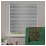 ShadesU Window Blind Dual Layer Zebra Roller Light Filtering Sheer Shades Window Treatments Privacy Light Control for Day and Night (Maxium Height 72inch) (Grey Color) (Width 86inch) ShadesU Window Blind Dual Layer Zebra Roller Light Filtering Sheer Shades Window Treatments Privacy Light Control for Day and Night (Maxium Height 72inch) (Grey Color) (Width 86inch)
