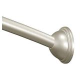 Moen CSR2165BN 5-Foot Curved Fixed Mount Shower Curtain Rod with Pivoting Flanges, Brushed Nickel Moen CSR2165BN 5-Foot Curved Fixed Mount Shower Curtain Rod with Pivoting Flanges, Brushed Nickel