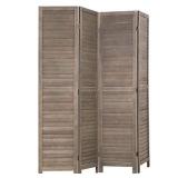 Room Divider Partition 4 Panel Privacy Screen 5.7FT Folding Screen Wood Frame Screen for Home Office Bedroom Brown Room Divider Partition 4 Panel Privacy Screen 5.7FT Folding Screen Wood Frame Screen for Home Office Bedroom Brown