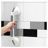 AmeriLuck 16.5" Suction Bath Grab Bar with Indicators, Balance Assist Bathroom Shower Handle (White/Grey) AmeriLuck 16.5" Suction Bath Grab Bar with Indicators, Balance Assist Bathroom Shower Handle (White/Grey)