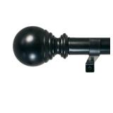 Decopolitan 1-Inch Ball Telescoping Curtain Rod Set, 72 to 144-Inch, Black Decopolitan 1-Inch Ball Telescoping Curtain Rod Set, 72 to 144-Inch, Black