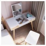 Jamesdar Blythe White Vanity Console Jamesdar Blythe White Vanity Console