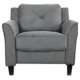 LifeStyle Solutions Collection Grayson Micro-fabric Chair, 35.43"x 32"x 32.68", Dark Gray LifeStyle Solutions Collection Grayson Micro-fabric Chair, 35.43"x 32"x 32.68", Dark Gray