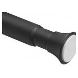 Amazon Basics Tension Curtain Rod, Adjustable 78-108" Width - Black, Classic Finial Amazon Basics Tension Curtain Rod, Adjustable 78-108" Width - Black, Classic Finial