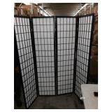 ORE International R530-4 4-Panel Room Divider, Black ORE International R530-4 4-Panel Room Divider, Black