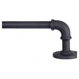 Kenney Adler Indoor/Outdoor Rust-Resistant Wrap Around Curtain Rod, 28-48", Black Kenney Adler Indoor/Outdoor Rust-Resistant Wrap Around Curtain Rod, 28-48", Black