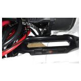 RUGCEL 12000lb Waterproof Electric Synthetic Rope Winch with Hawse Fairlead, Wired Handle and 2 Wireless Remote