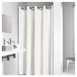 Sealskin Extra Long Hookless Shower Curtain 78 x 72 Inch Coloris Off-White Cotton